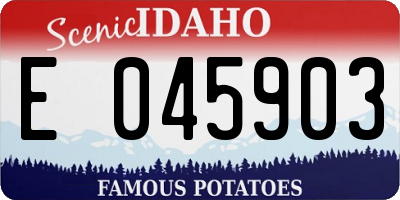 ID license plate E045903