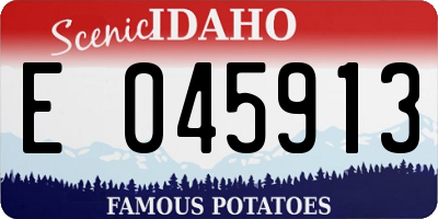 ID license plate E045913