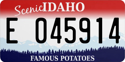 ID license plate E045914