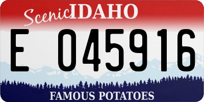 ID license plate E045916