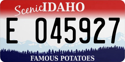 ID license plate E045927