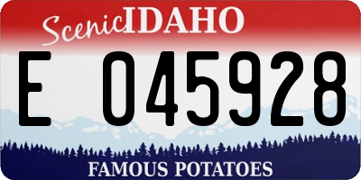 ID license plate E045928