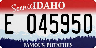 ID license plate E045950