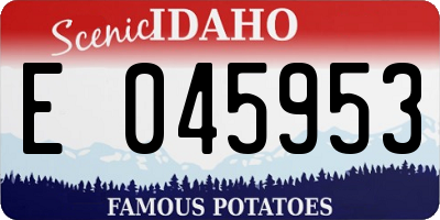 ID license plate E045953