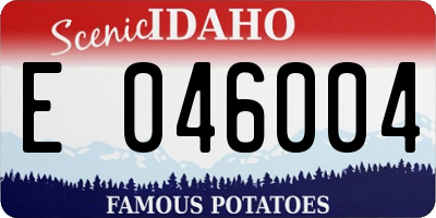 ID license plate E046004
