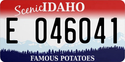 ID license plate E046041