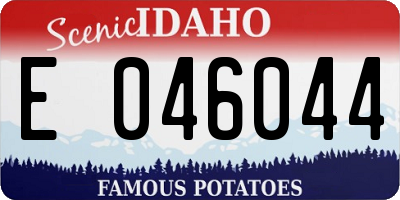 ID license plate E046044