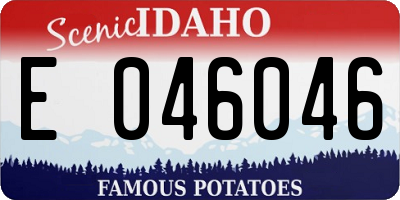 ID license plate E046046