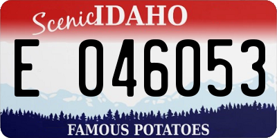 ID license plate E046053