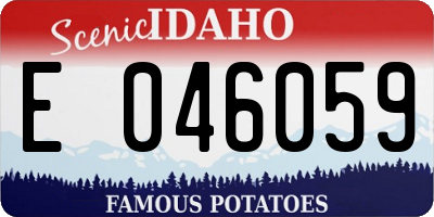 ID license plate E046059