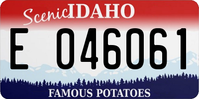 ID license plate E046061