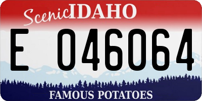 ID license plate E046064