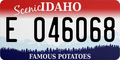 ID license plate E046068