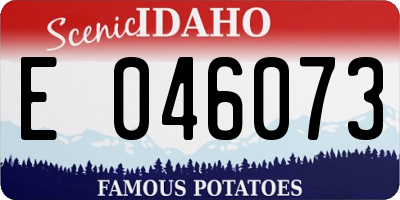 ID license plate E046073