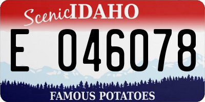 ID license plate E046078