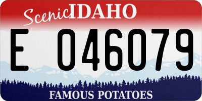 ID license plate E046079