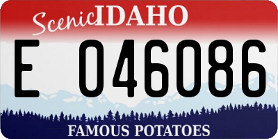 ID license plate E046086