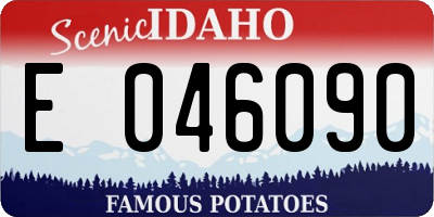 ID license plate E046090