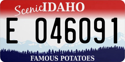 ID license plate E046091