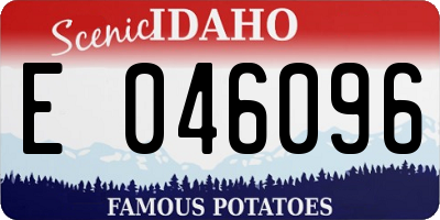 ID license plate E046096