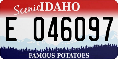 ID license plate E046097