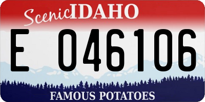 ID license plate E046106