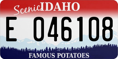 ID license plate E046108