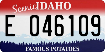 ID license plate E046109