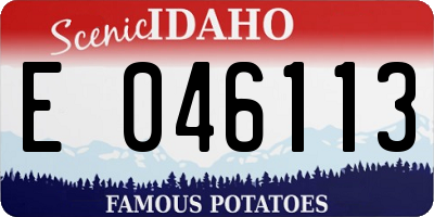 ID license plate E046113