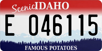 ID license plate E046115