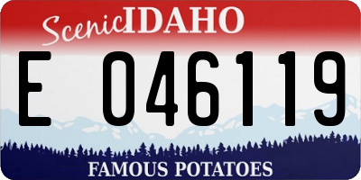 ID license plate E046119