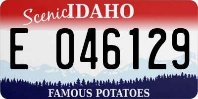 ID license plate E046129