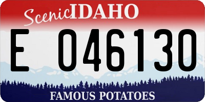 ID license plate E046130