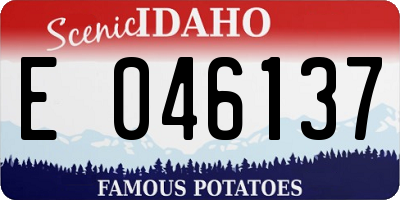 ID license plate E046137