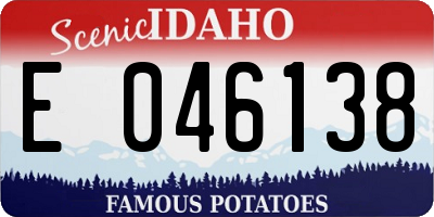ID license plate E046138
