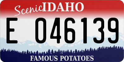 ID license plate E046139