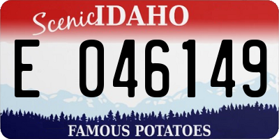 ID license plate E046149