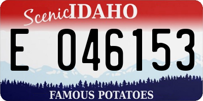 ID license plate E046153
