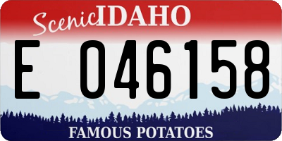 ID license plate E046158