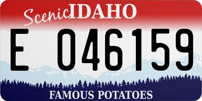 ID license plate E046159