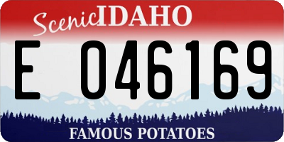 ID license plate E046169