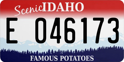 ID license plate E046173