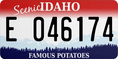 ID license plate E046174