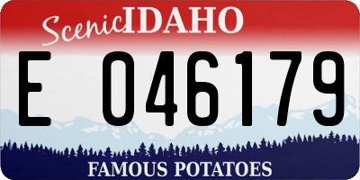 ID license plate E046179