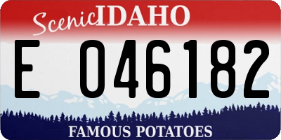 ID license plate E046182