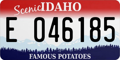 ID license plate E046185