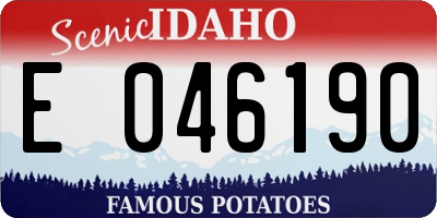 ID license plate E046190
