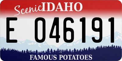 ID license plate E046191