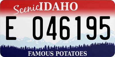ID license plate E046195