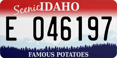 ID license plate E046197